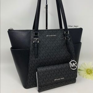 Michael Kors Charlotte Large Top Zip Tote & wallet